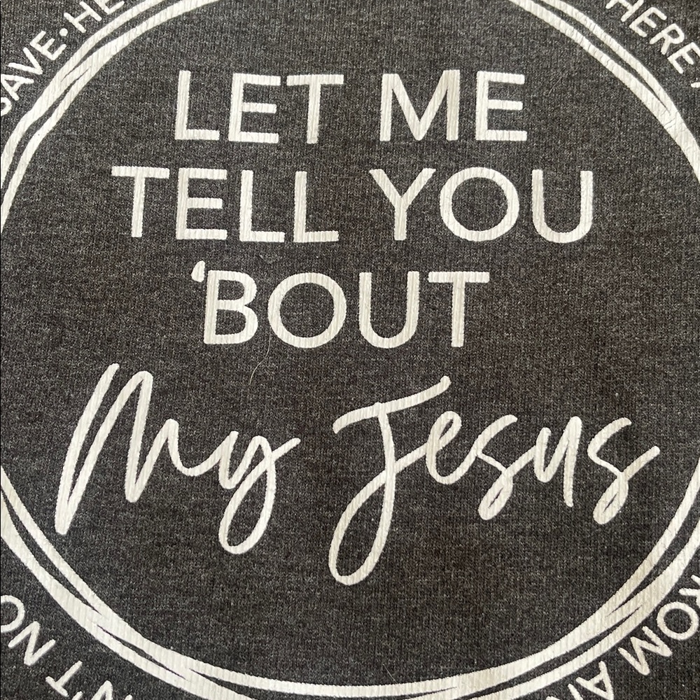 Jesus Charcoal Long Sleeve Sweatshirt - Picture 2 of 4